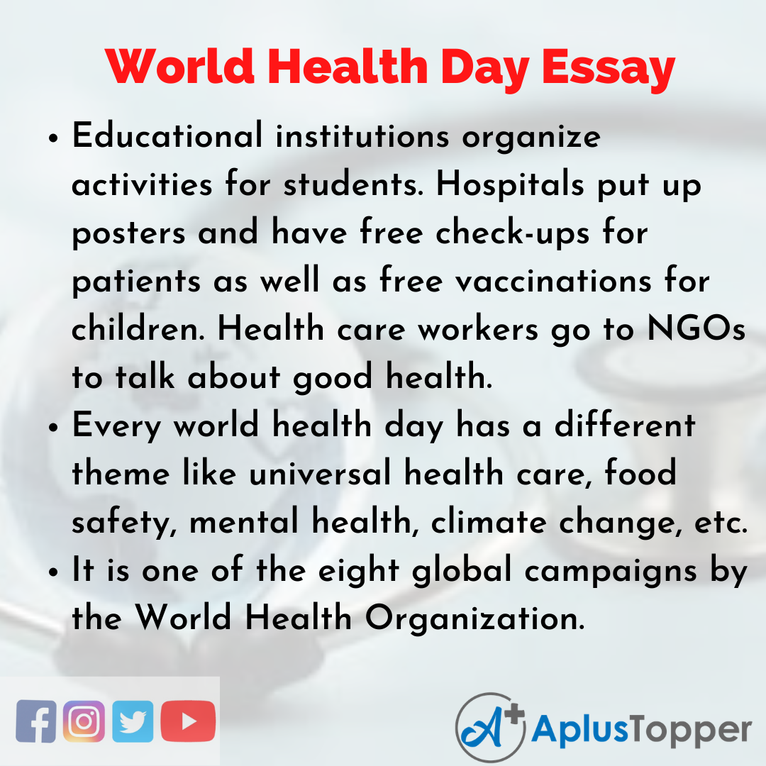 Essay about World Health Day
