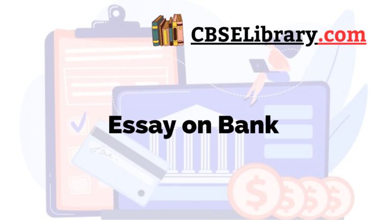 essay on bank in english