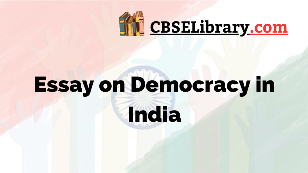 essay on democracy in india