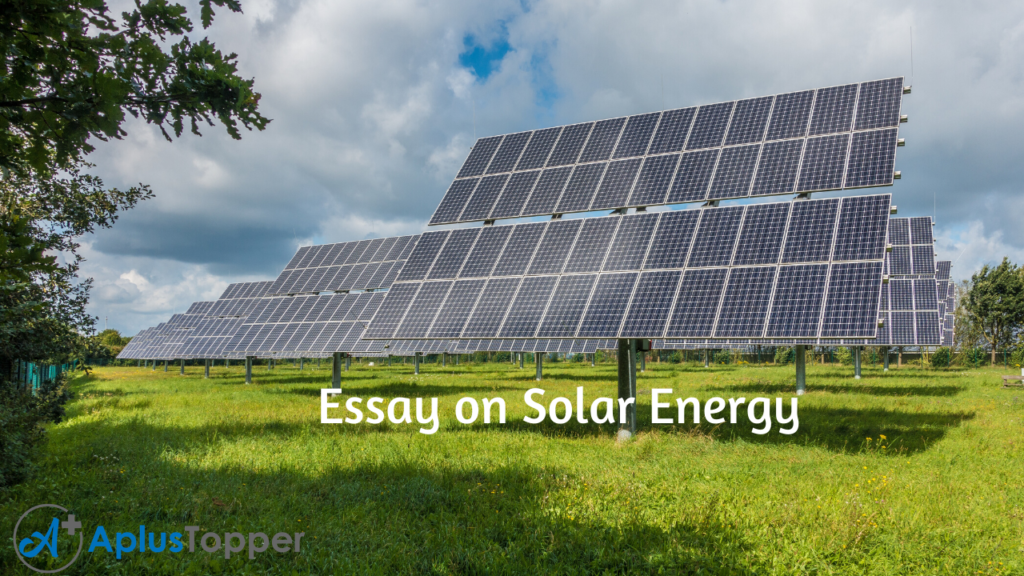 essay on topic solar power