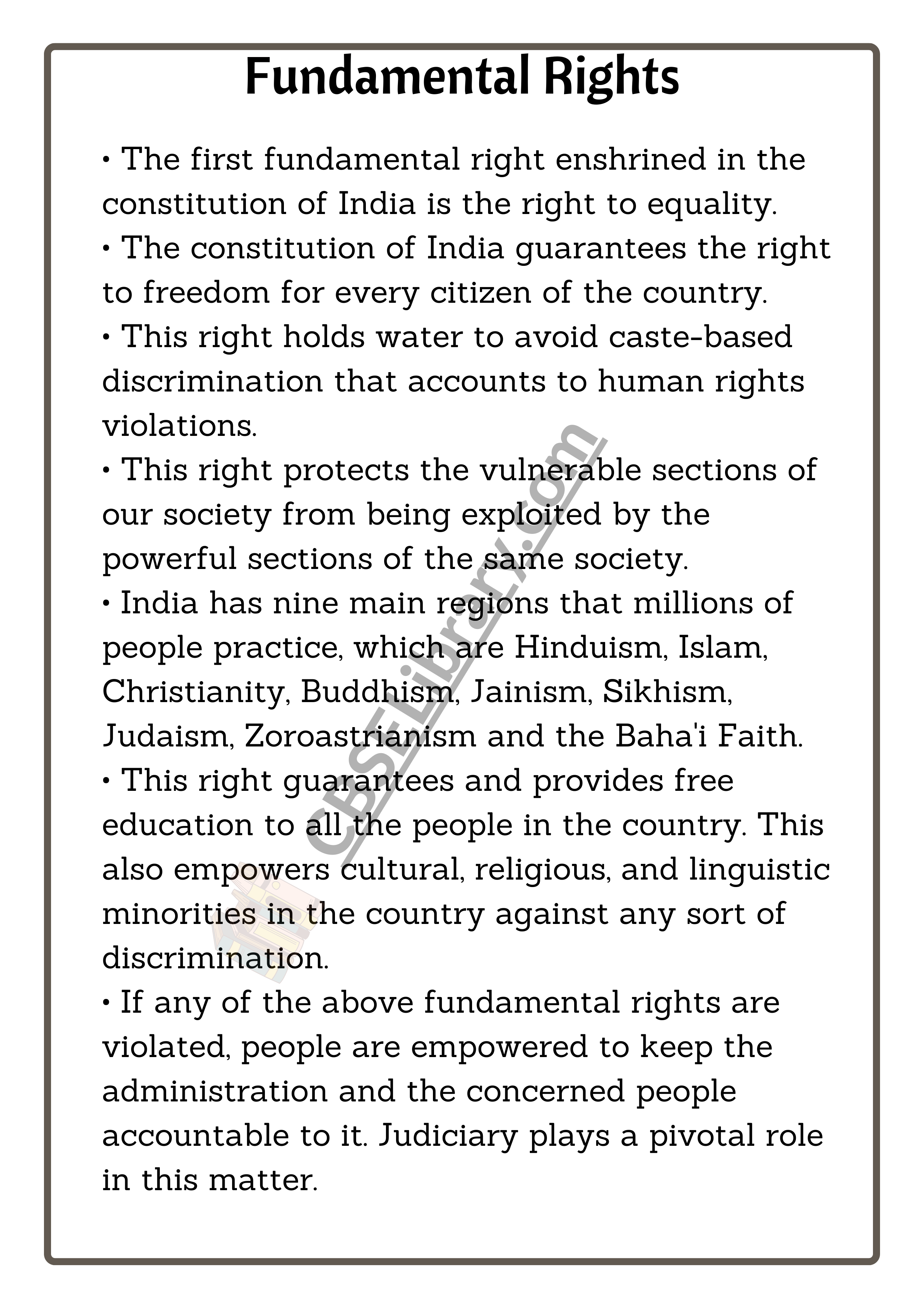 fundamental rights essay in 200 words