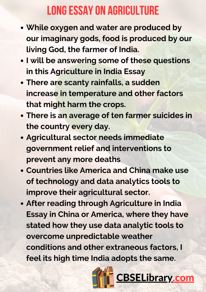 agriculture in india essay in english