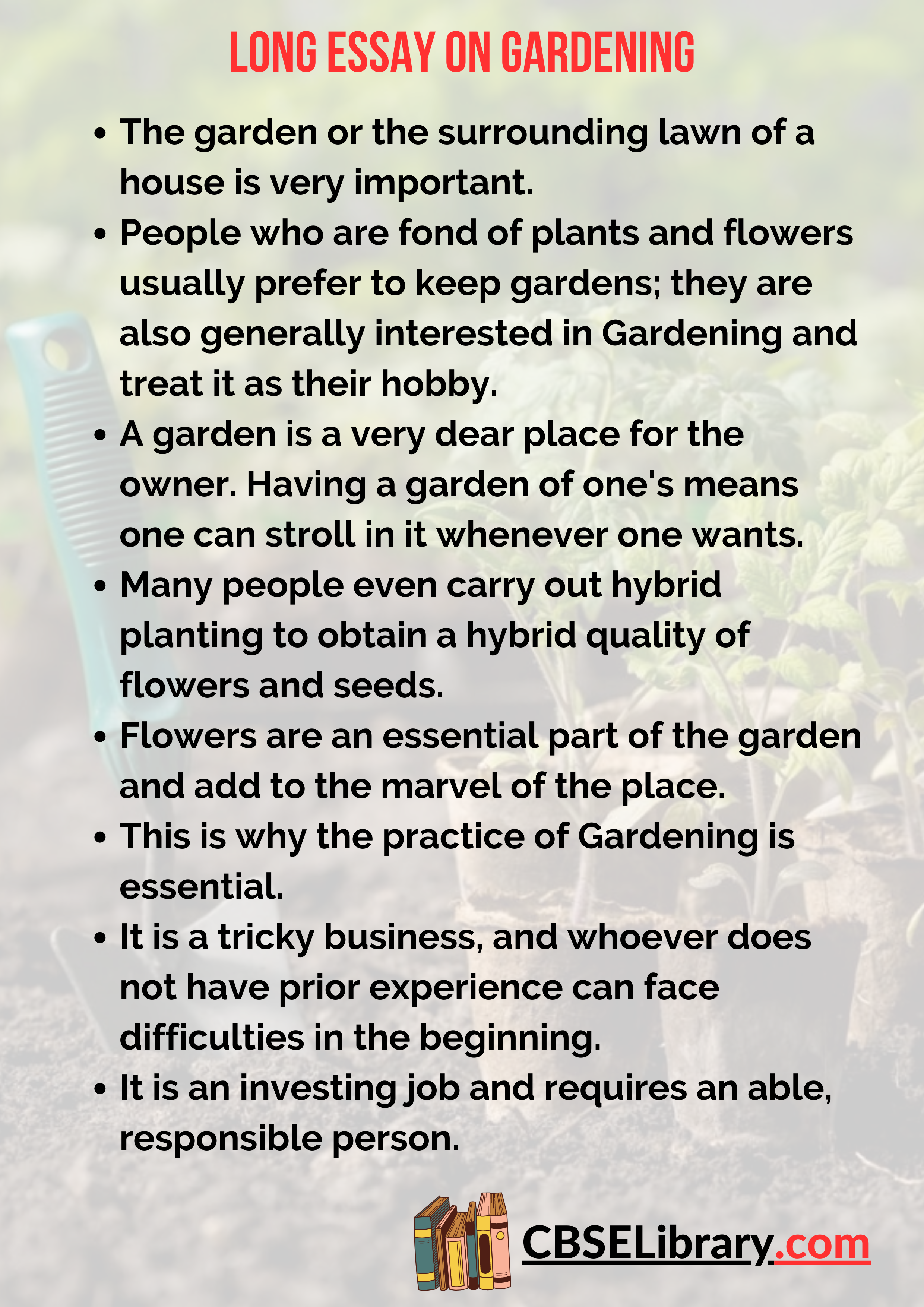 Long Essay on Gardening