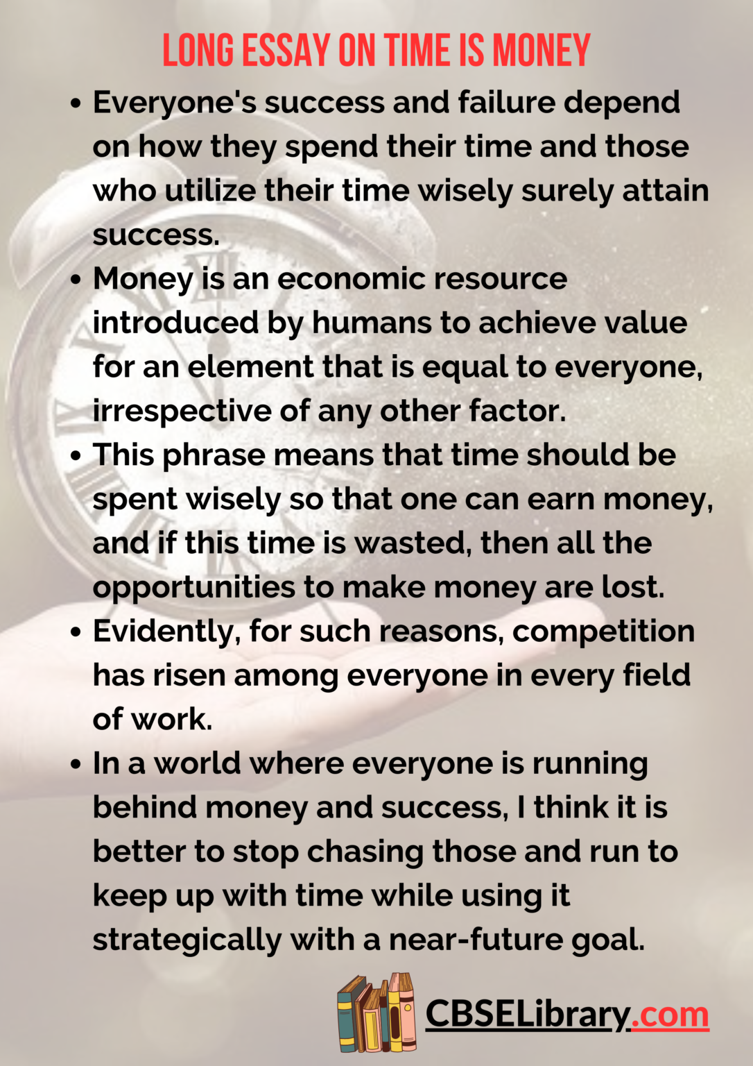 time is money essay 500 words