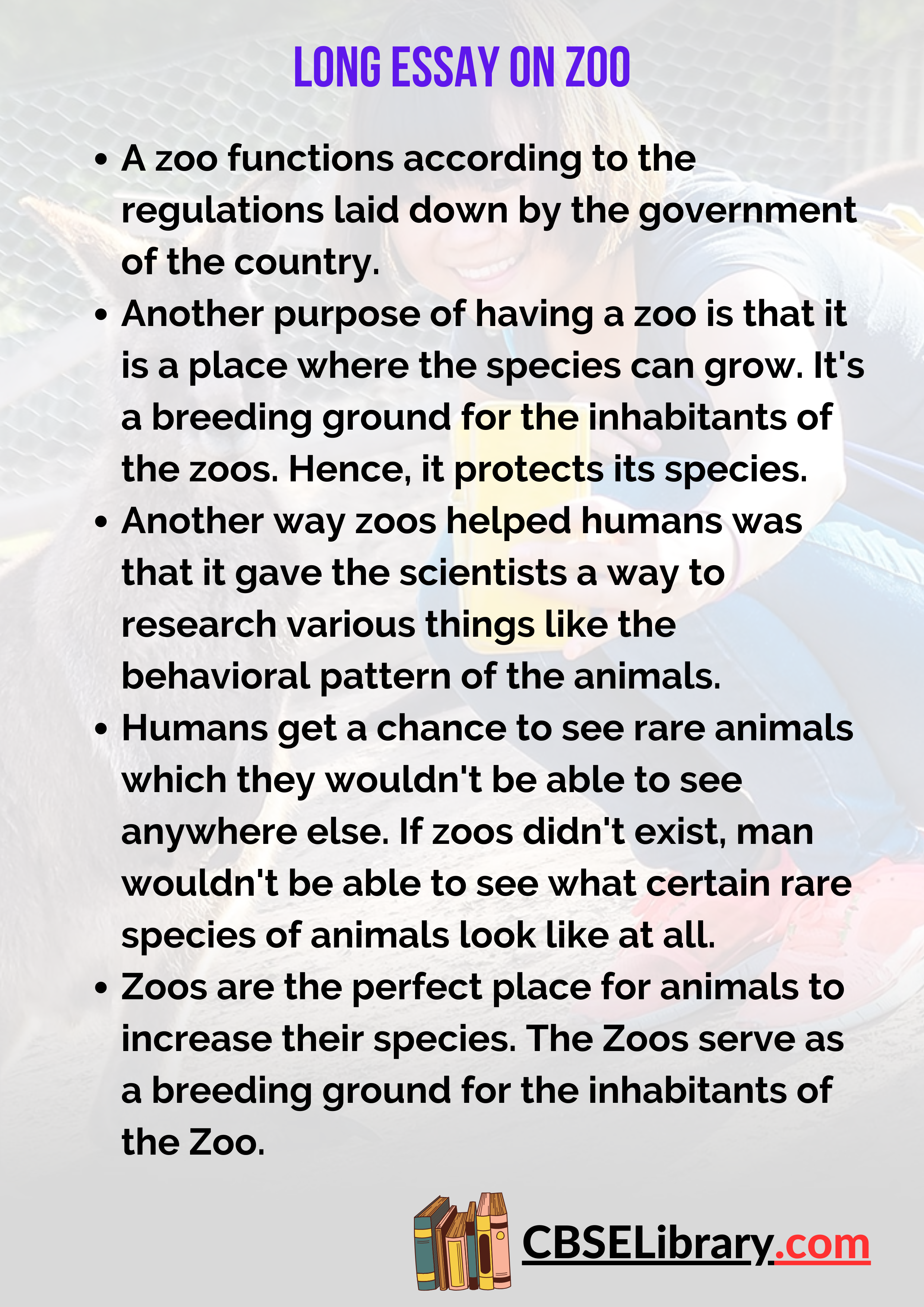 Long Essay on Zoo