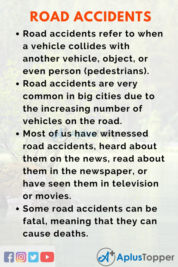 a road accident essay for class 7