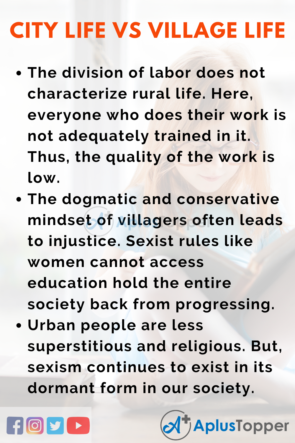 Short Essay on City Life Vs Village Life in English 150 words