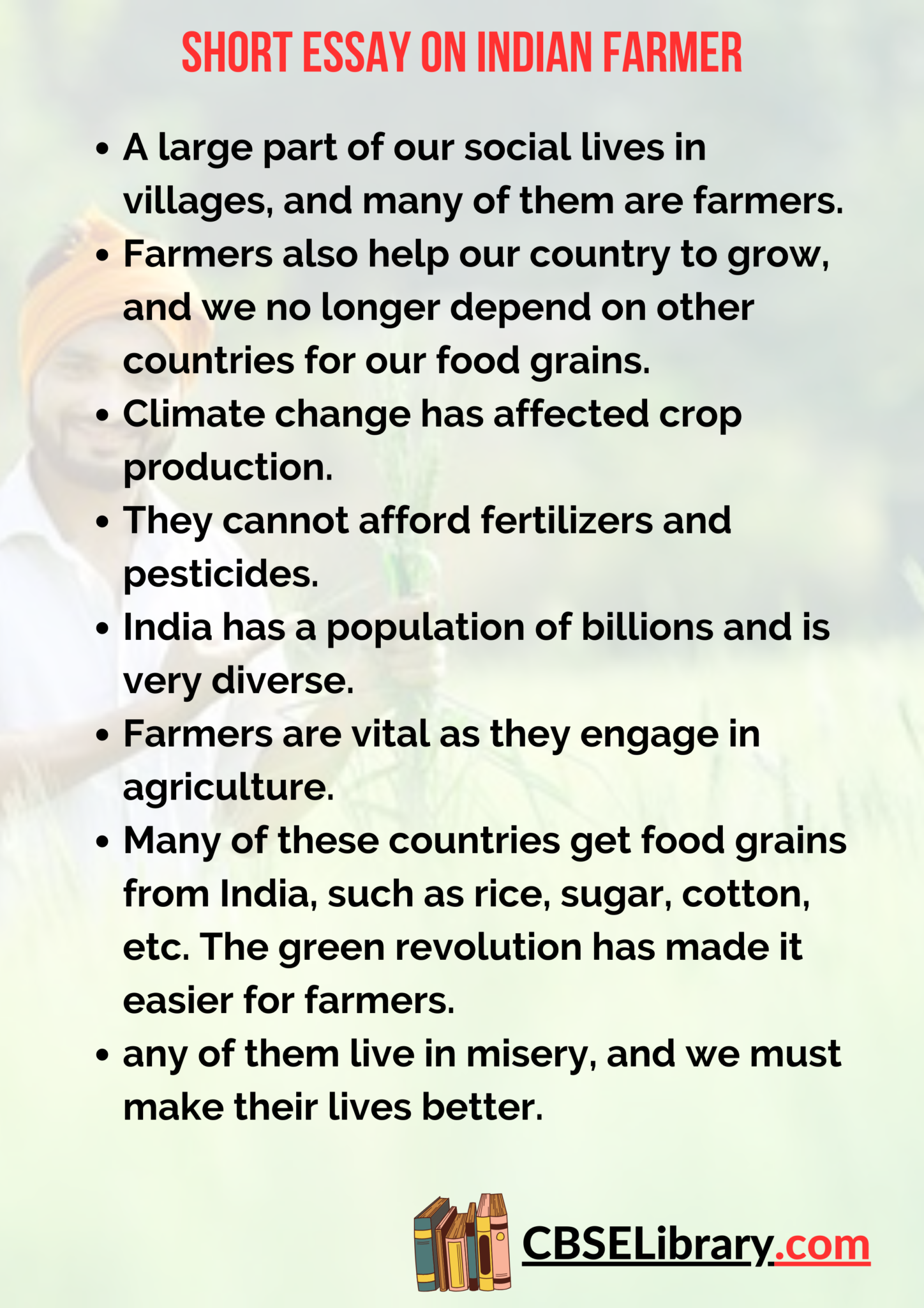 indian farmer short essay