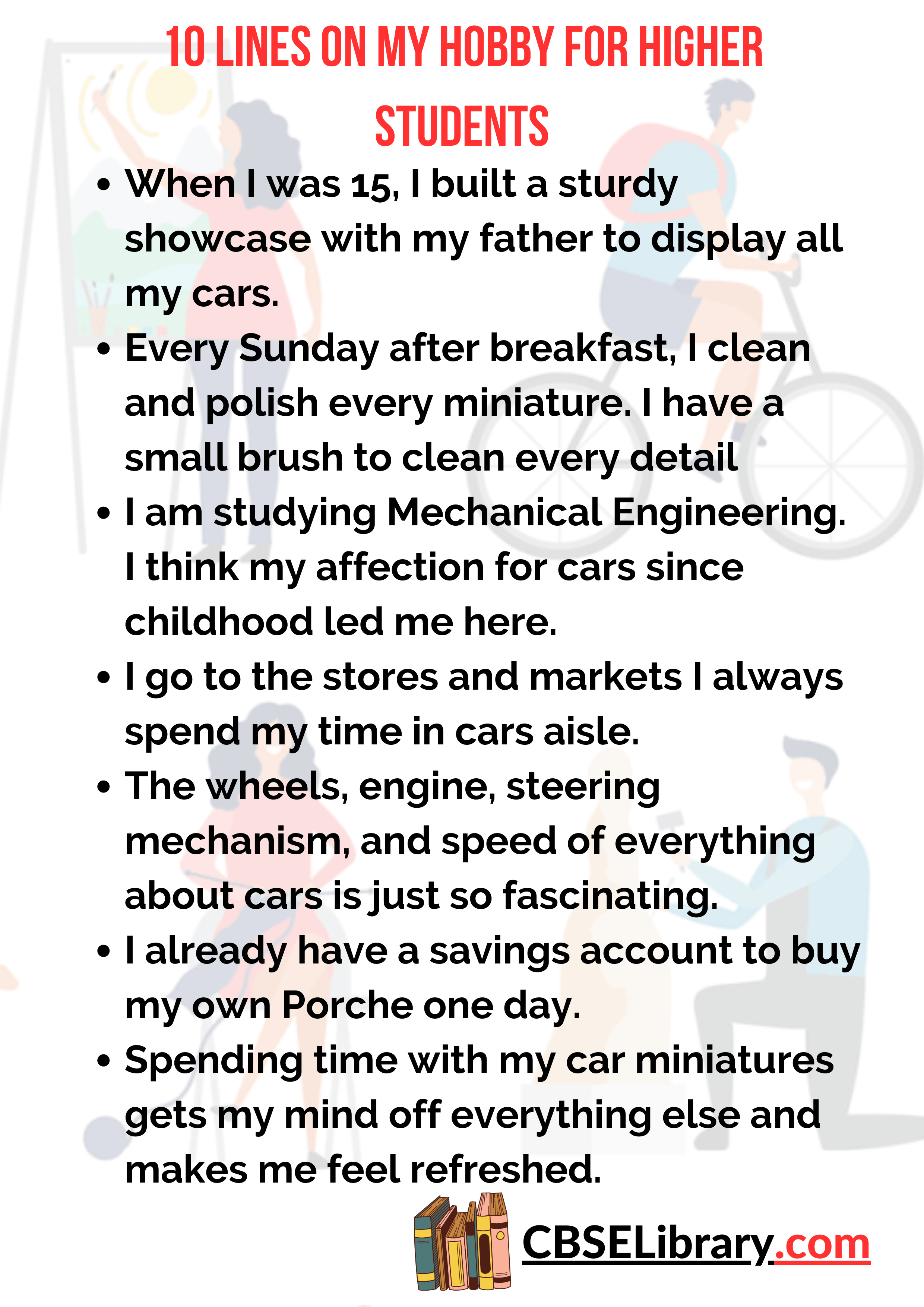 10 Lines On My Hobby For Students And Children In English Cbse Library 10 Lines On My Hobby For Students And Children In English Cbse Library