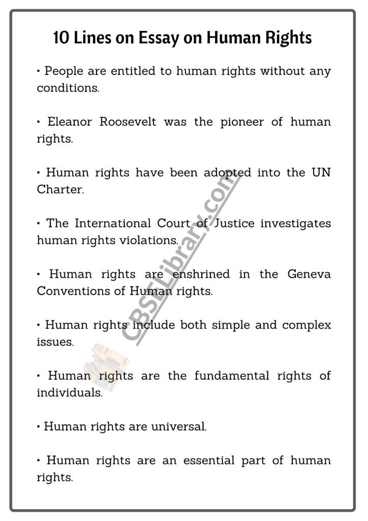best essay on human rights