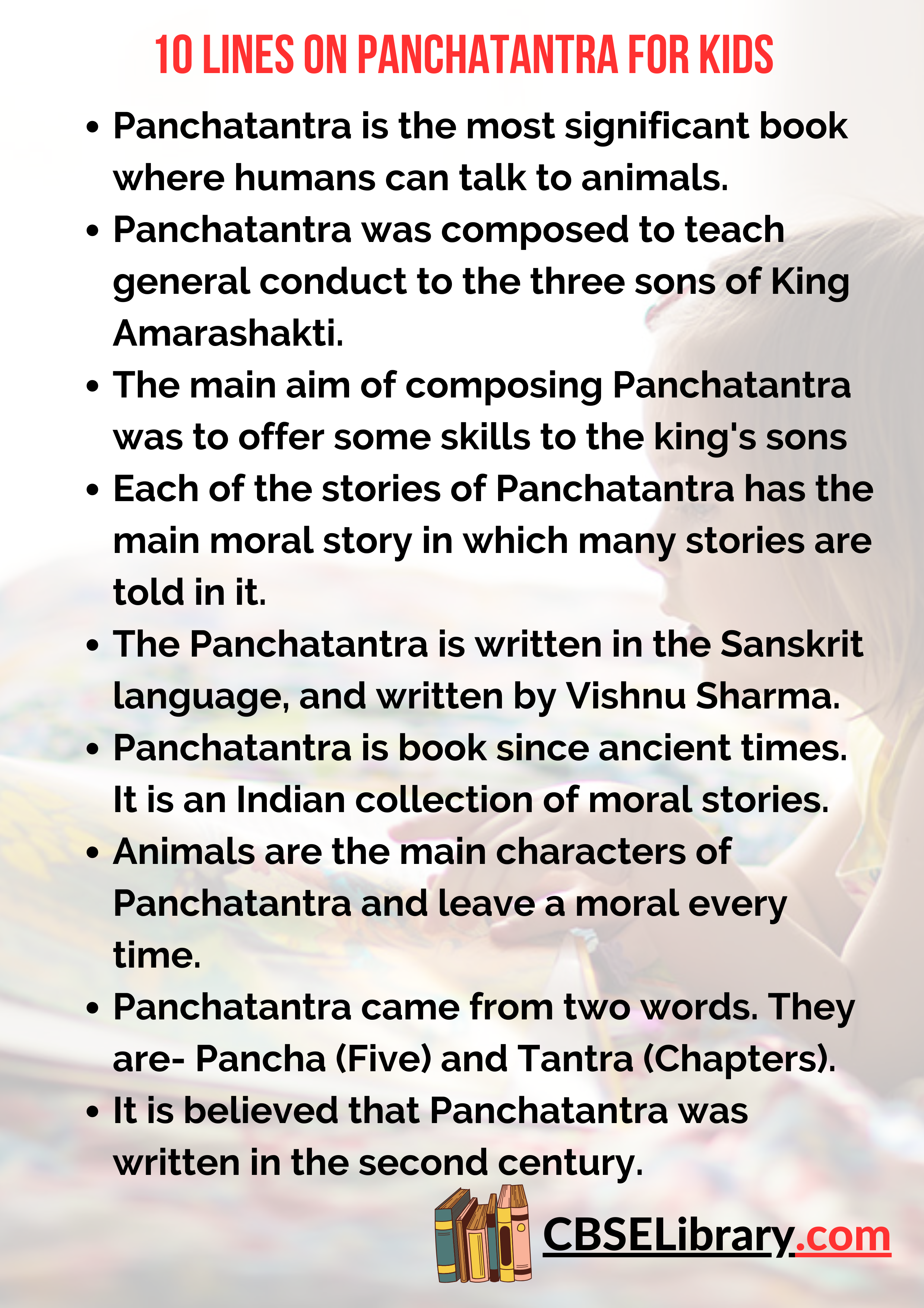 10 Lines on Panchatantra for Kids