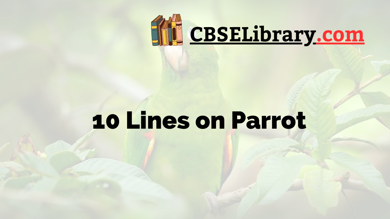 10 Lines on Parrot