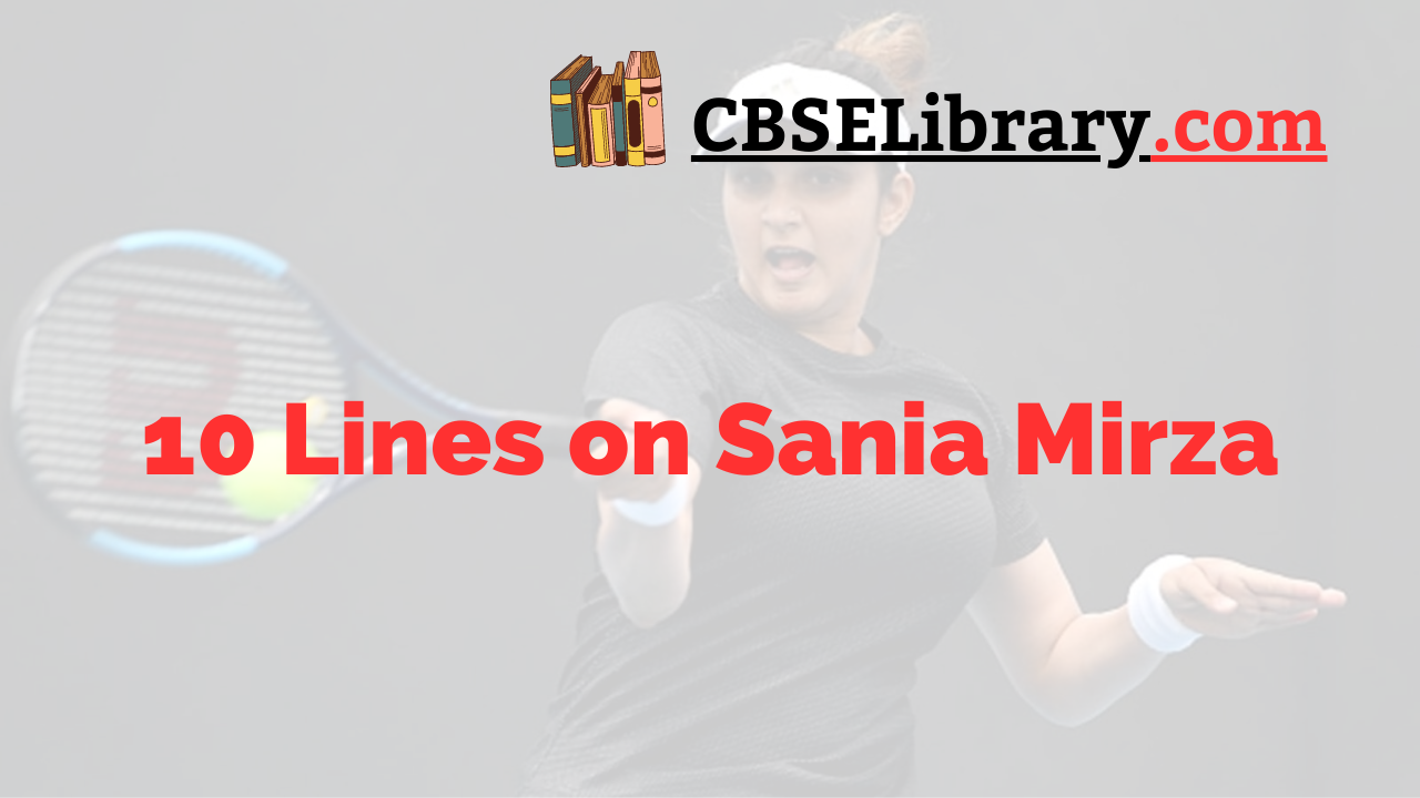 10 Lines on Sania Mirza