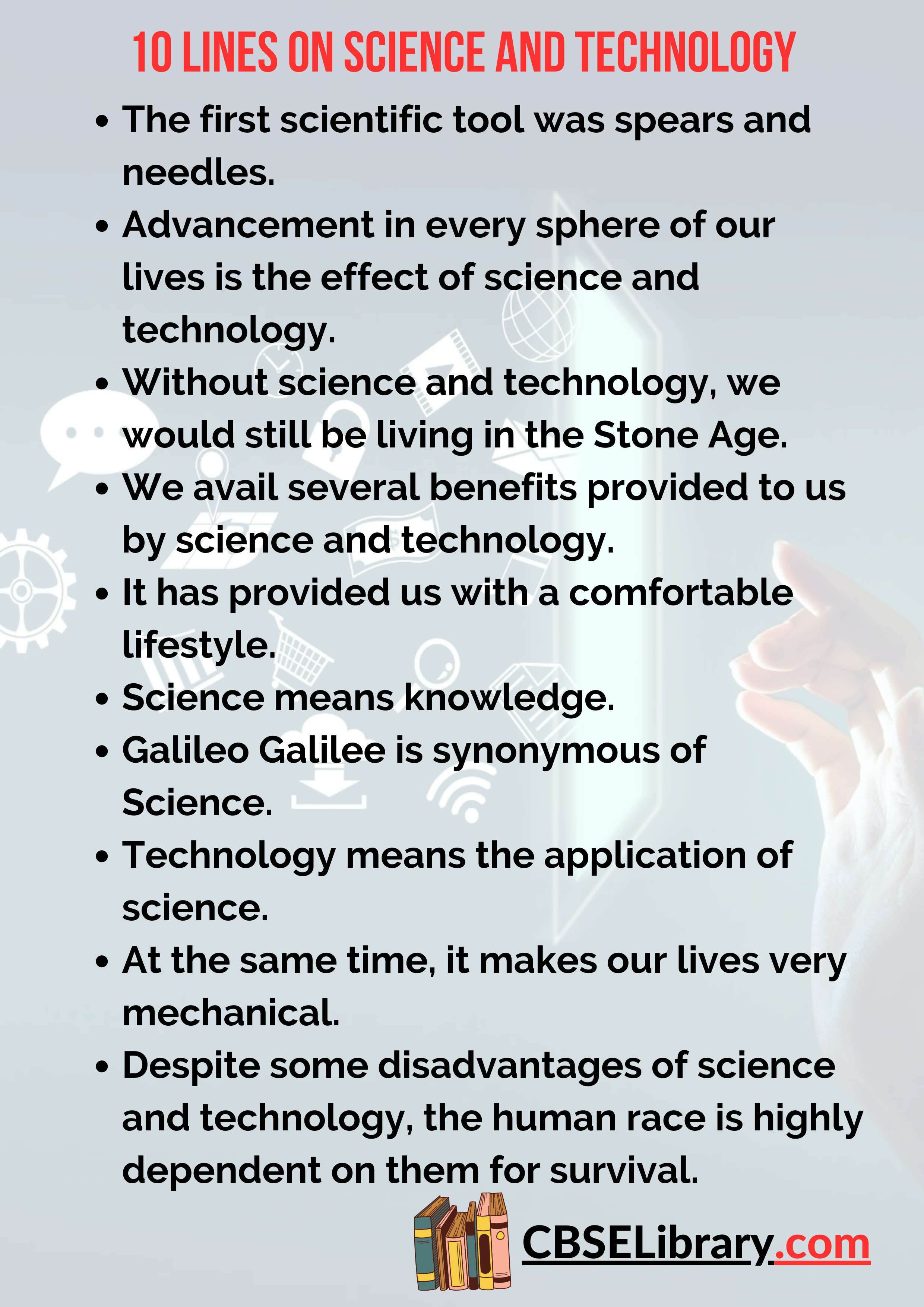 10 Lines on Science and Technology