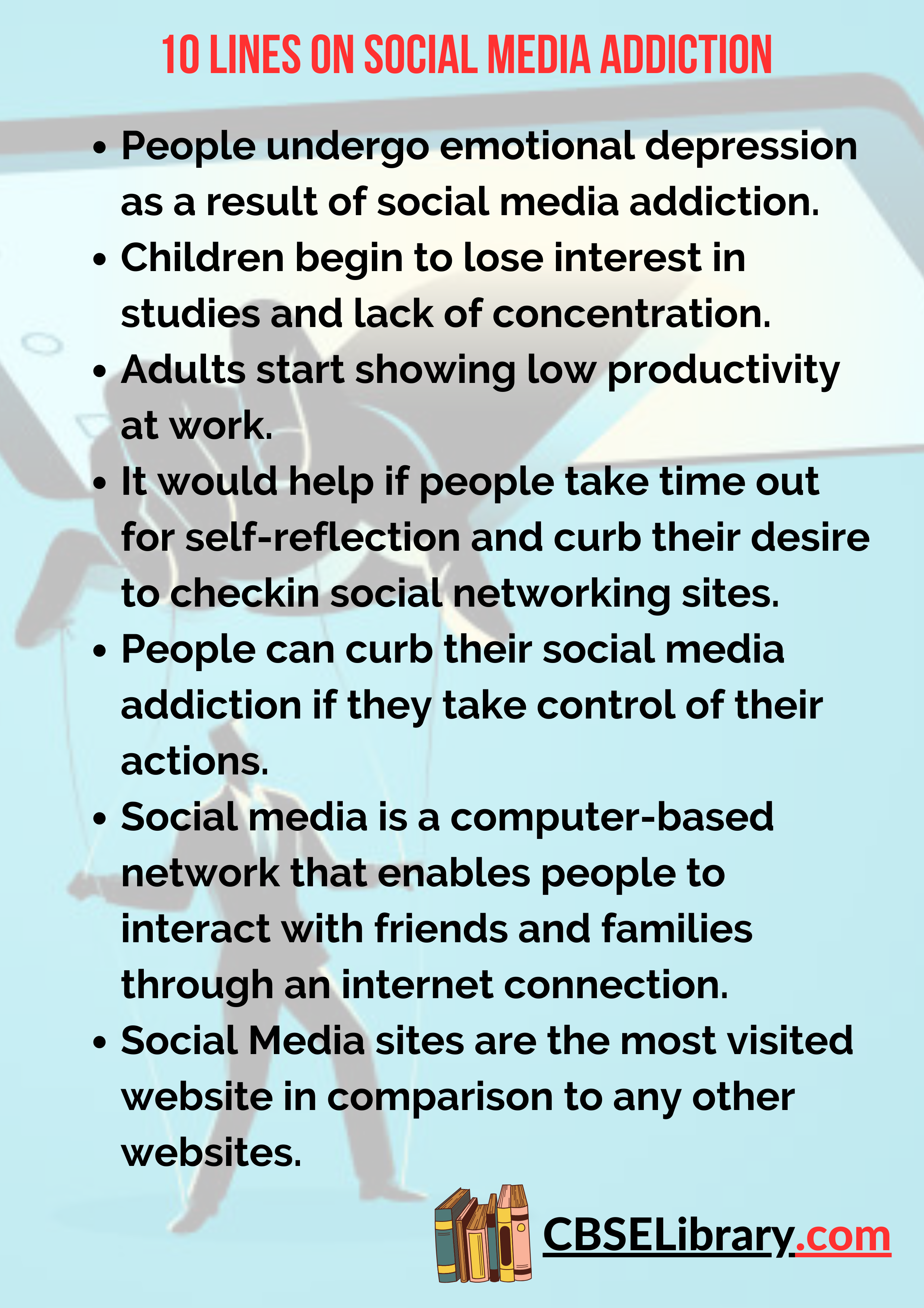 10 Lines on Social Media Addiction