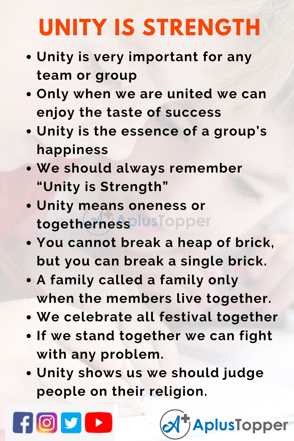 10-lines-on-unity-is-strength-for-students-and-children-in-english