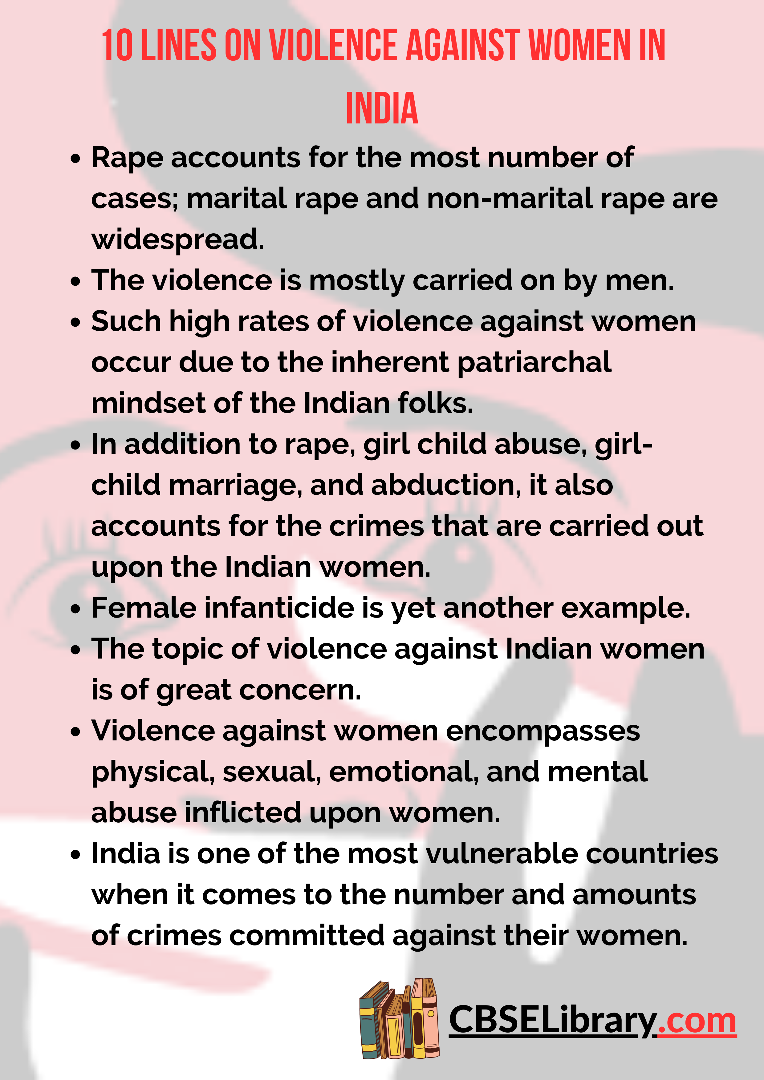 10 Lines on Violence against Women in India
