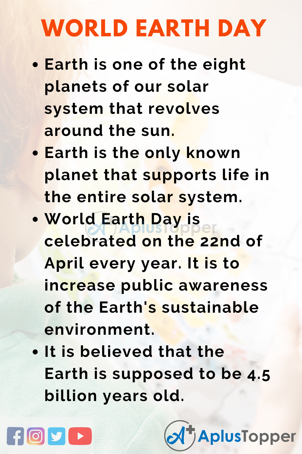 10 Lines on World Earth Day for Kids