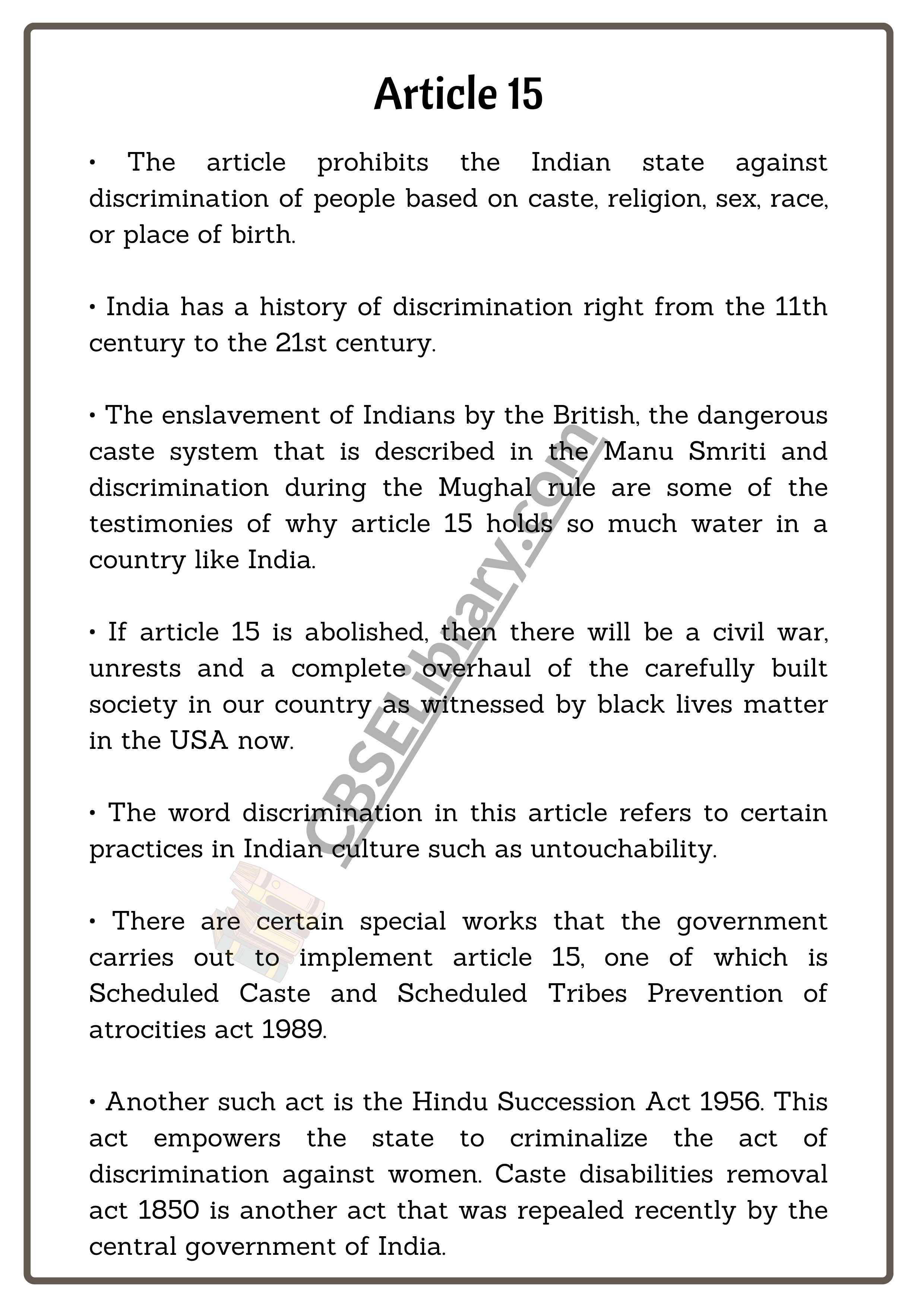 research paper on article 15 of indian constitution