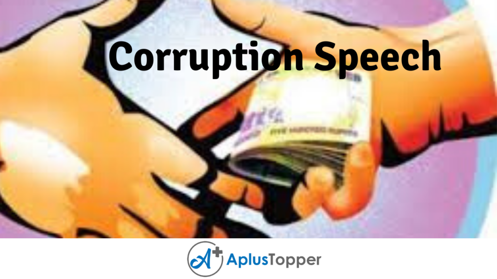 speech on corruption a big threat to development