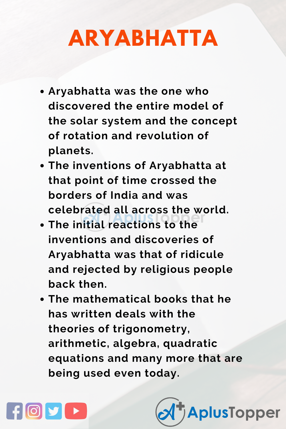 Essay on Aryabhatta Essay