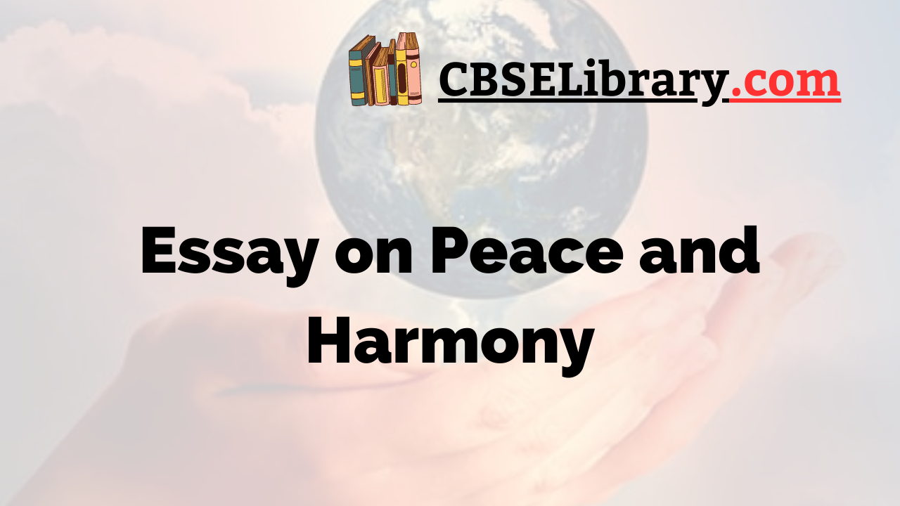 essay on peace and harmony in india