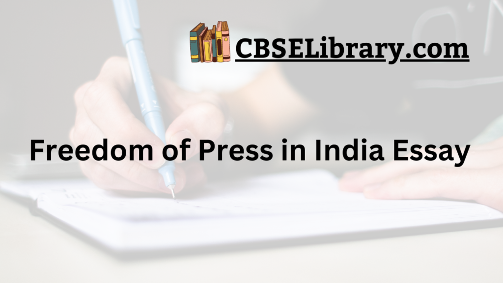 essay on freedom of press in india