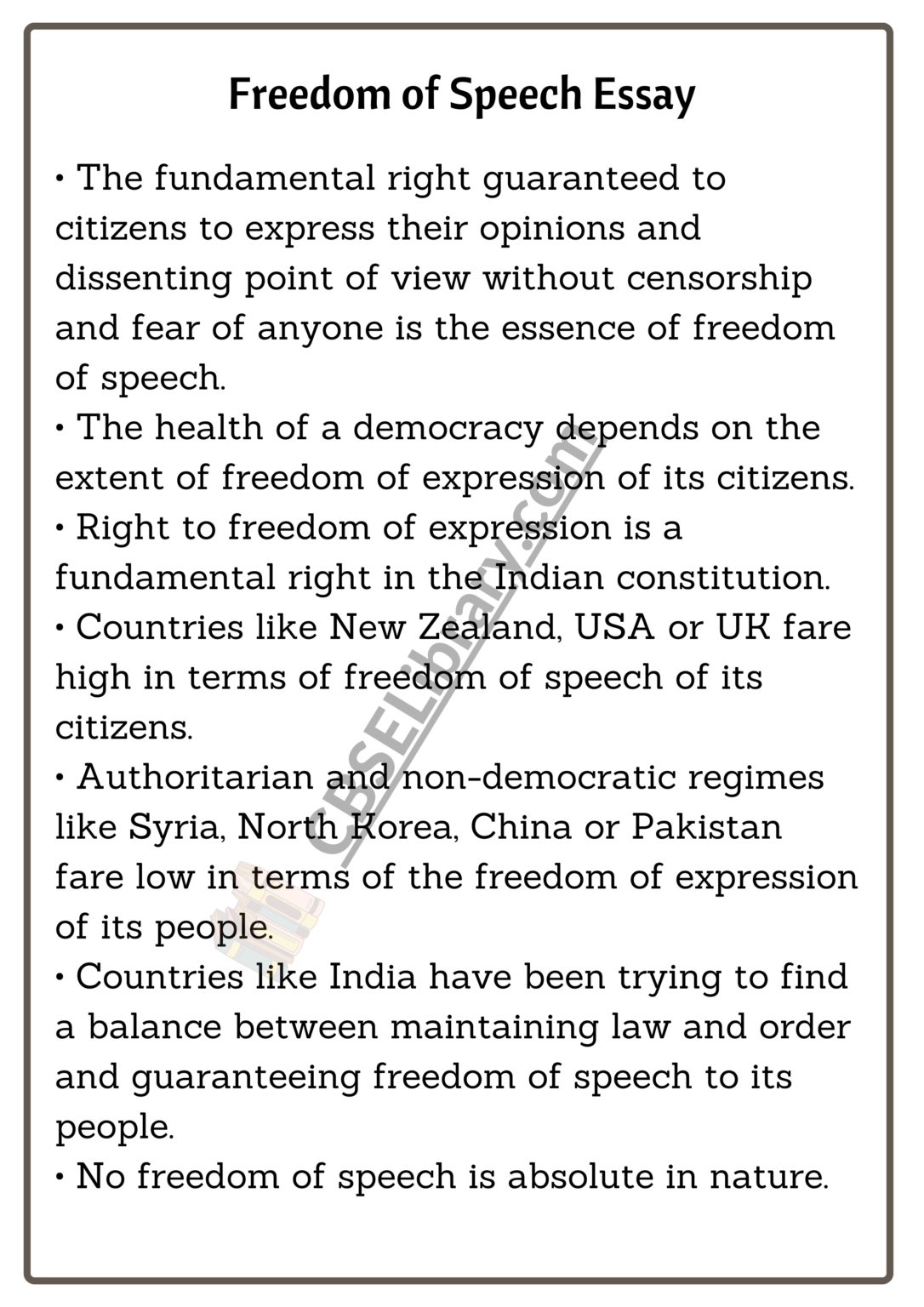 freedom of speech essay analysis questions answers