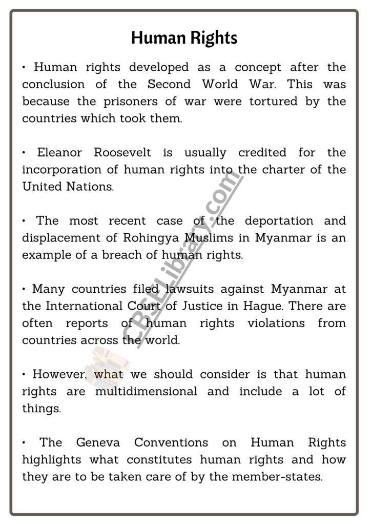 importance of human rights essay brainly