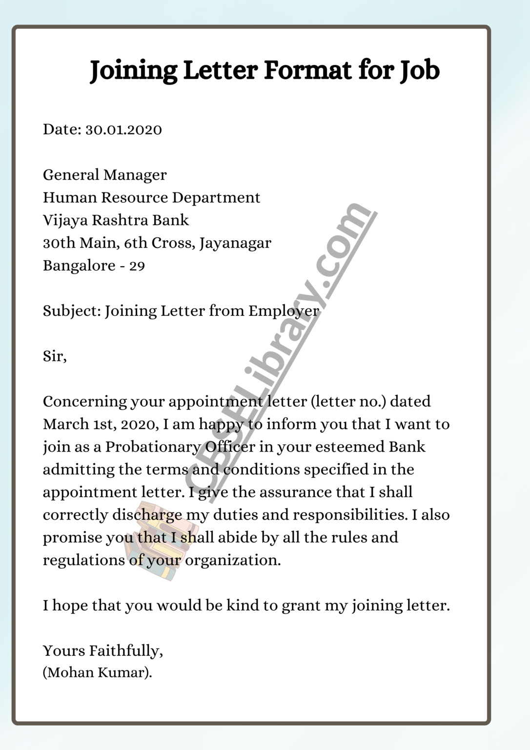 Joining Letter | How To Write A Joining Letter? Format and Samples ...