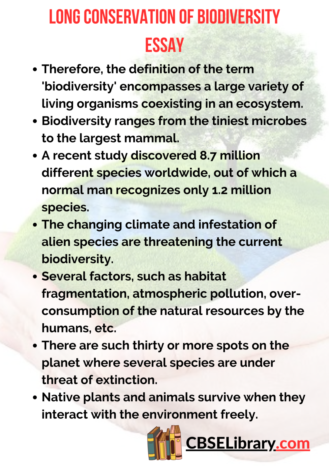 biodiversity essay 800 words