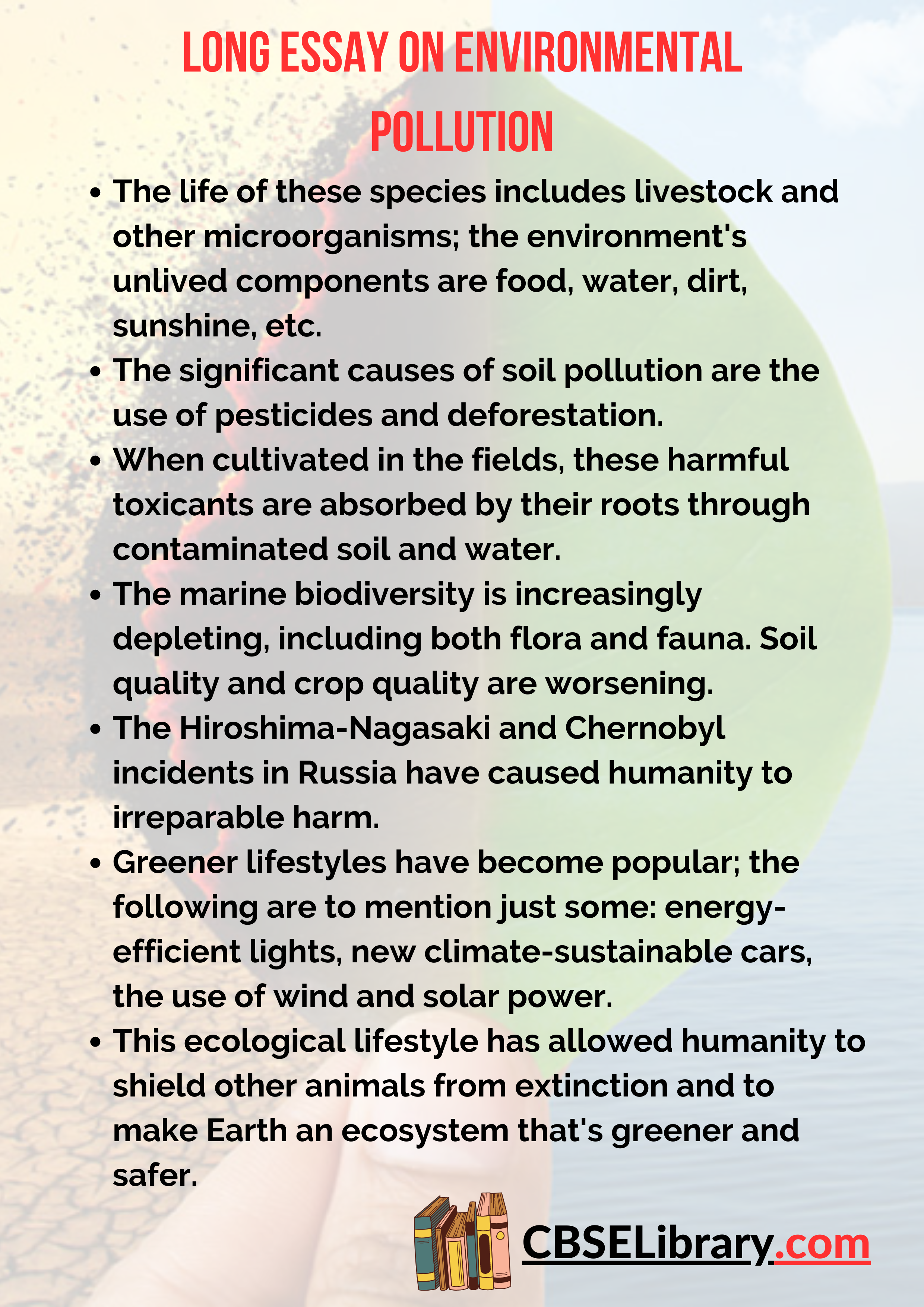 Long Essay on Environmental Pollution