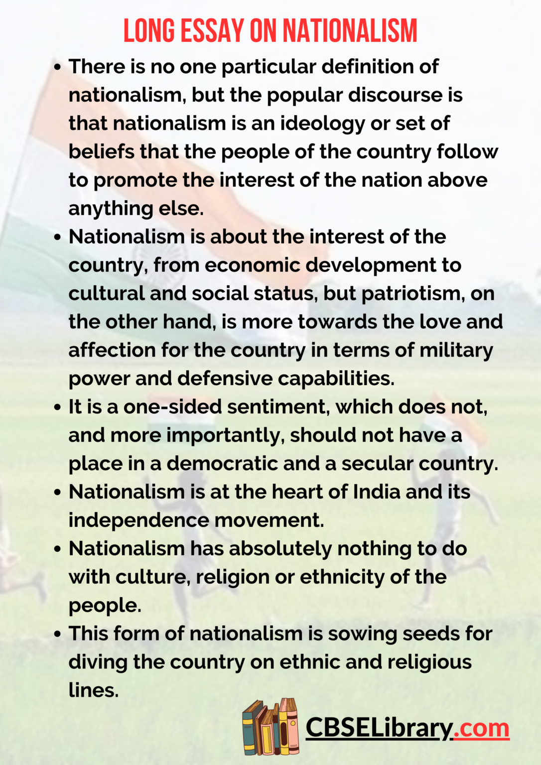 essay on nationalism 200 words