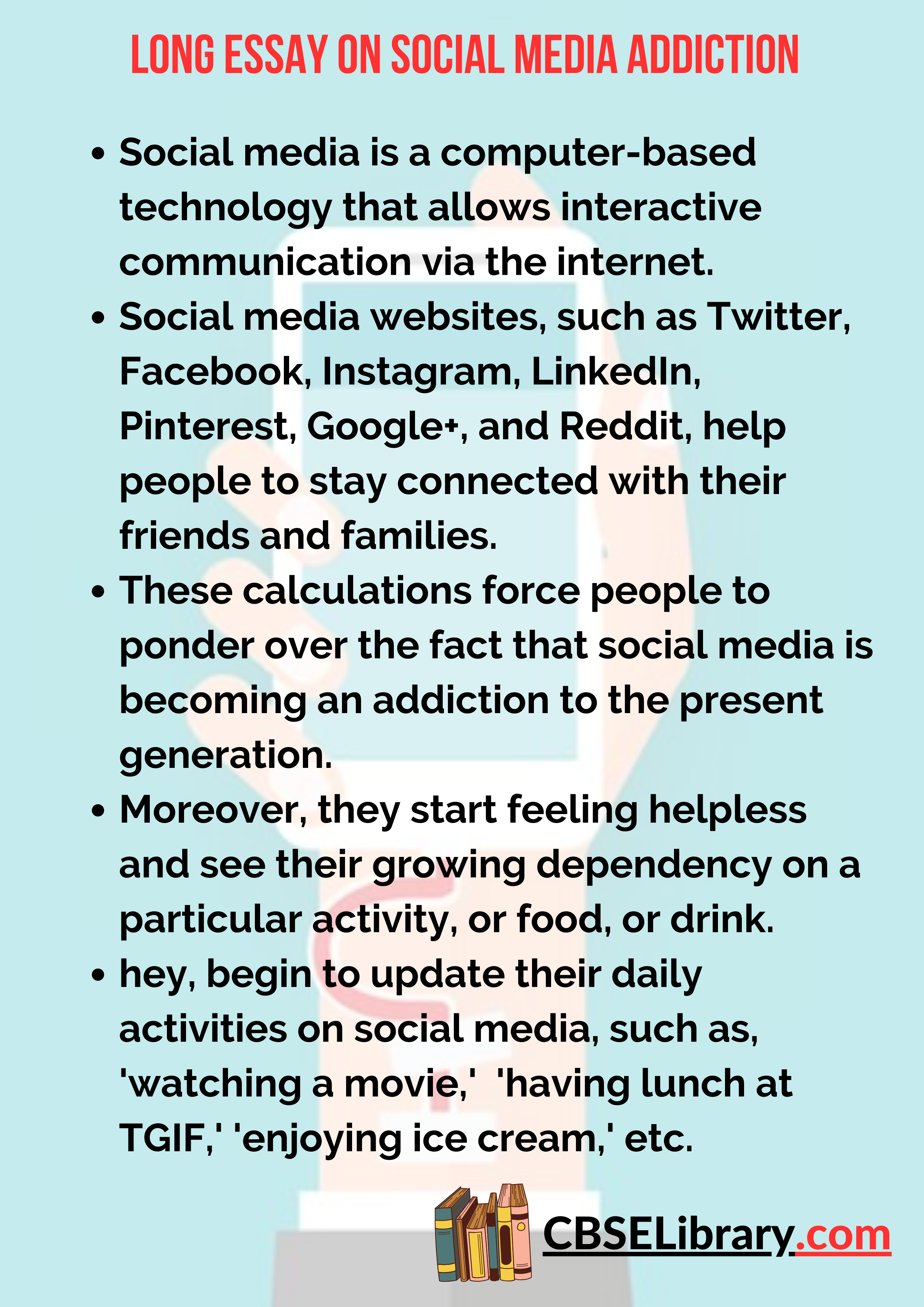 Long Essay on Social Media Addiction