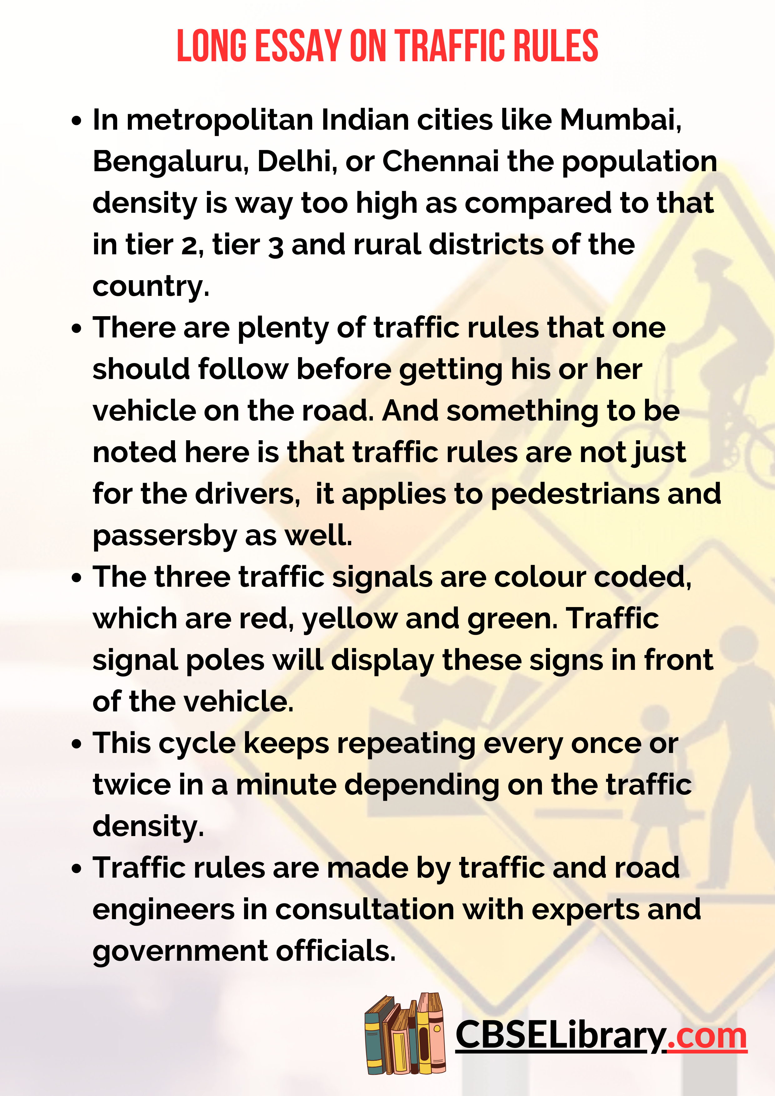 Long Essay on Traffic Rules