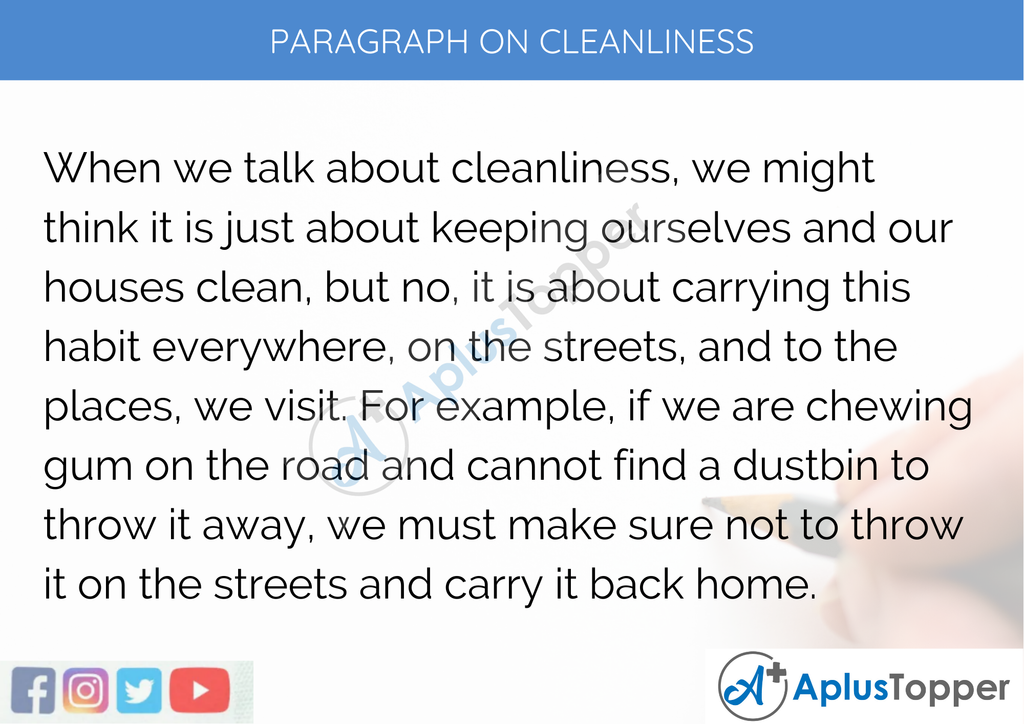 Paragraph On Cleanliness