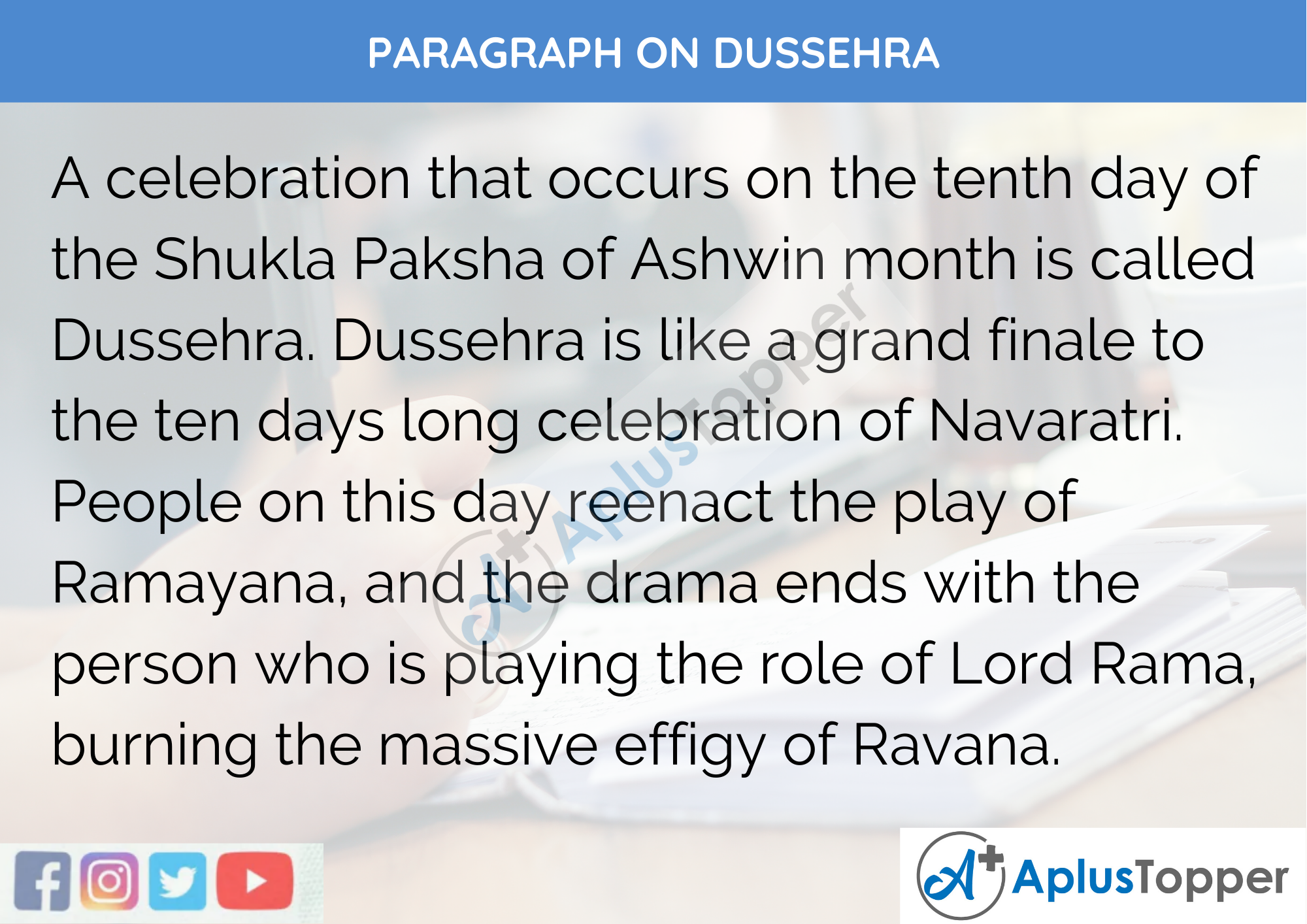 Paragraph On Dussehra – 250 to 300 Words for Classes 9, 10, 11, 12 and Competitive Exams Students