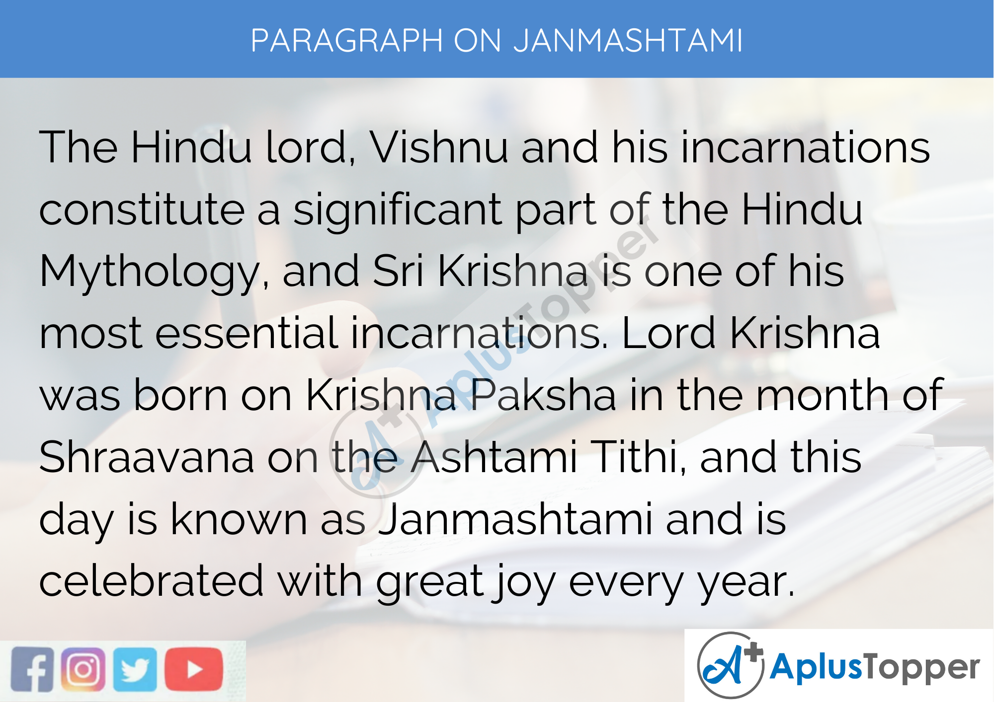Paragraph On Janmashtami – 250 to 300 Words for Classes 9, 10, 11, 12, And Competitive Exams Students
