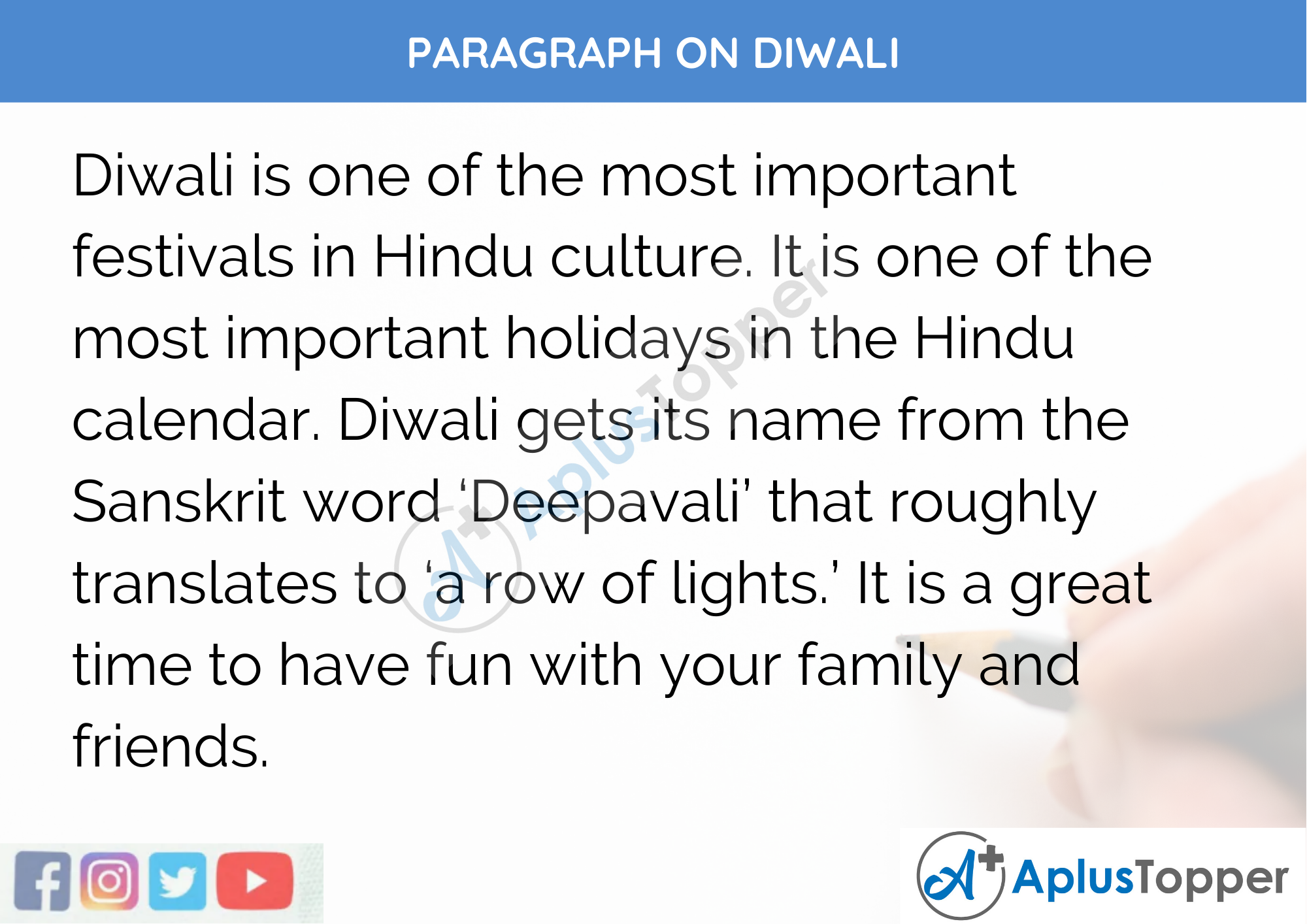 Paragraph on Diwali - 100 Words for Classes 1, 2, 3 Kids
