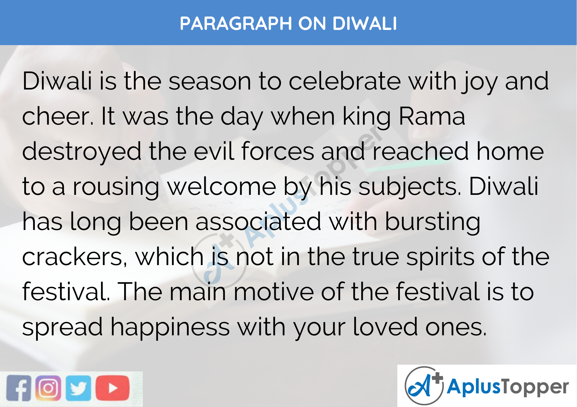 Paragraph on Diwali - 250 to 300 Words for Classes 9, 10, 11, 12 and Competitive Exams Students