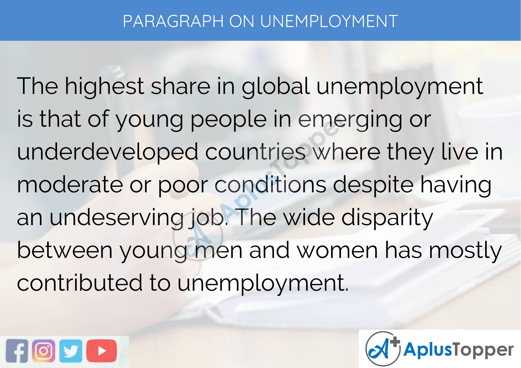 Paragraph on Unemployment- 250 to 300 Words for Classes 9, 10, and 11, 12 and Competitive Exams