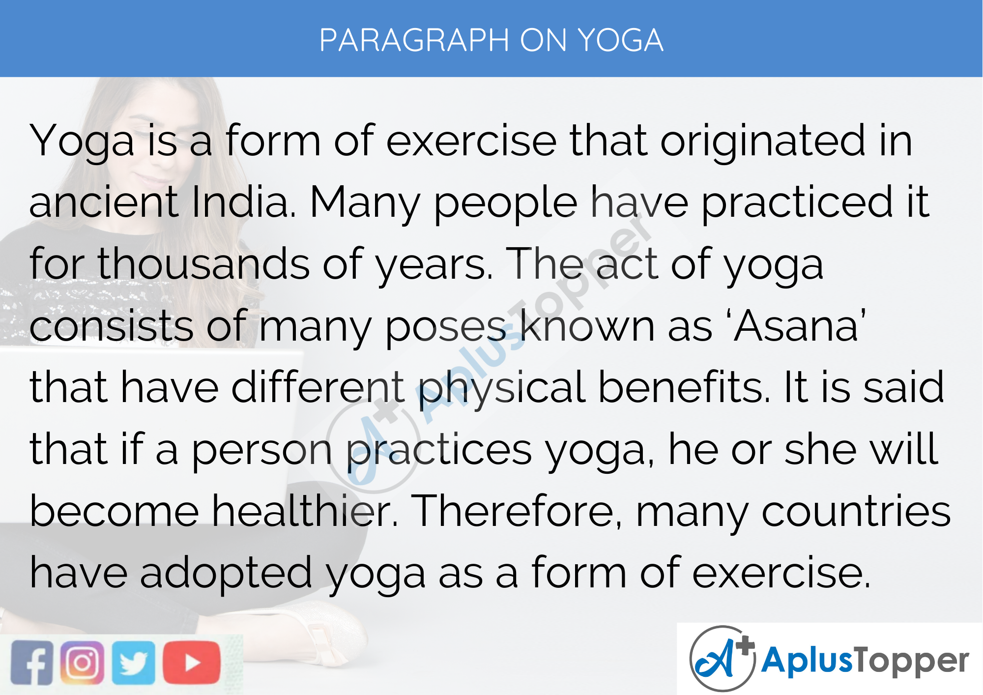 Paragraph on Yoga - 100 Words for Classes 1, 2, 3 Kids