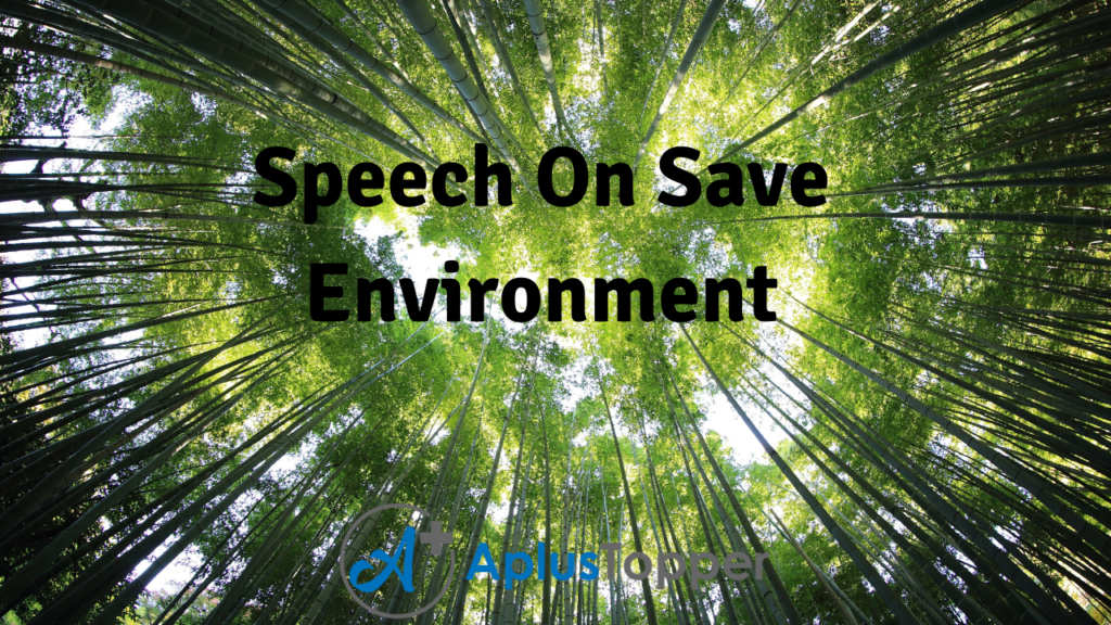 speech writing of environment