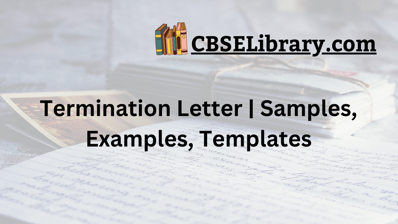 Termination Letter | Samples, Examples, Templates