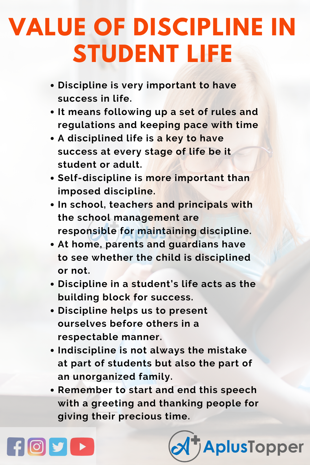 essay about discipline in students life