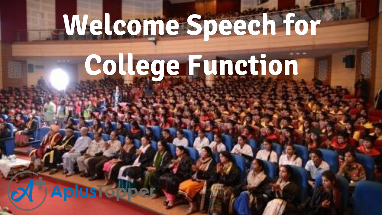 Welcome Speech for College Function