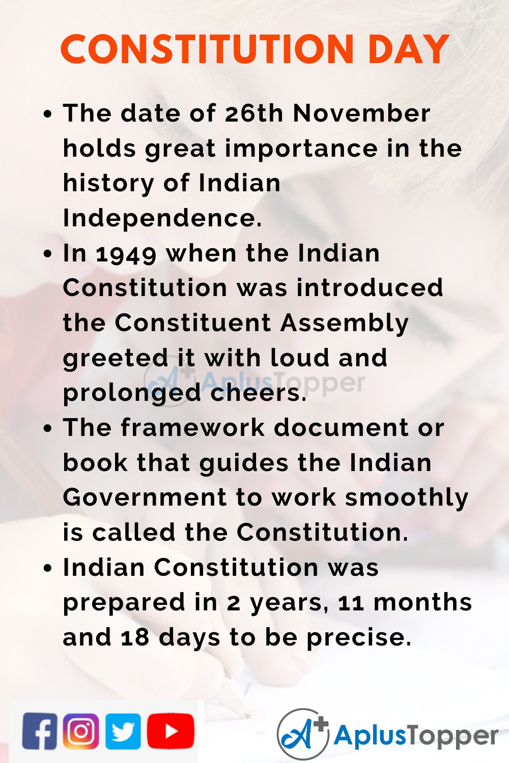 10 Lines On Constitution Day For Students And Children In English 10 Lines On Constitution Day For Students And Children In English