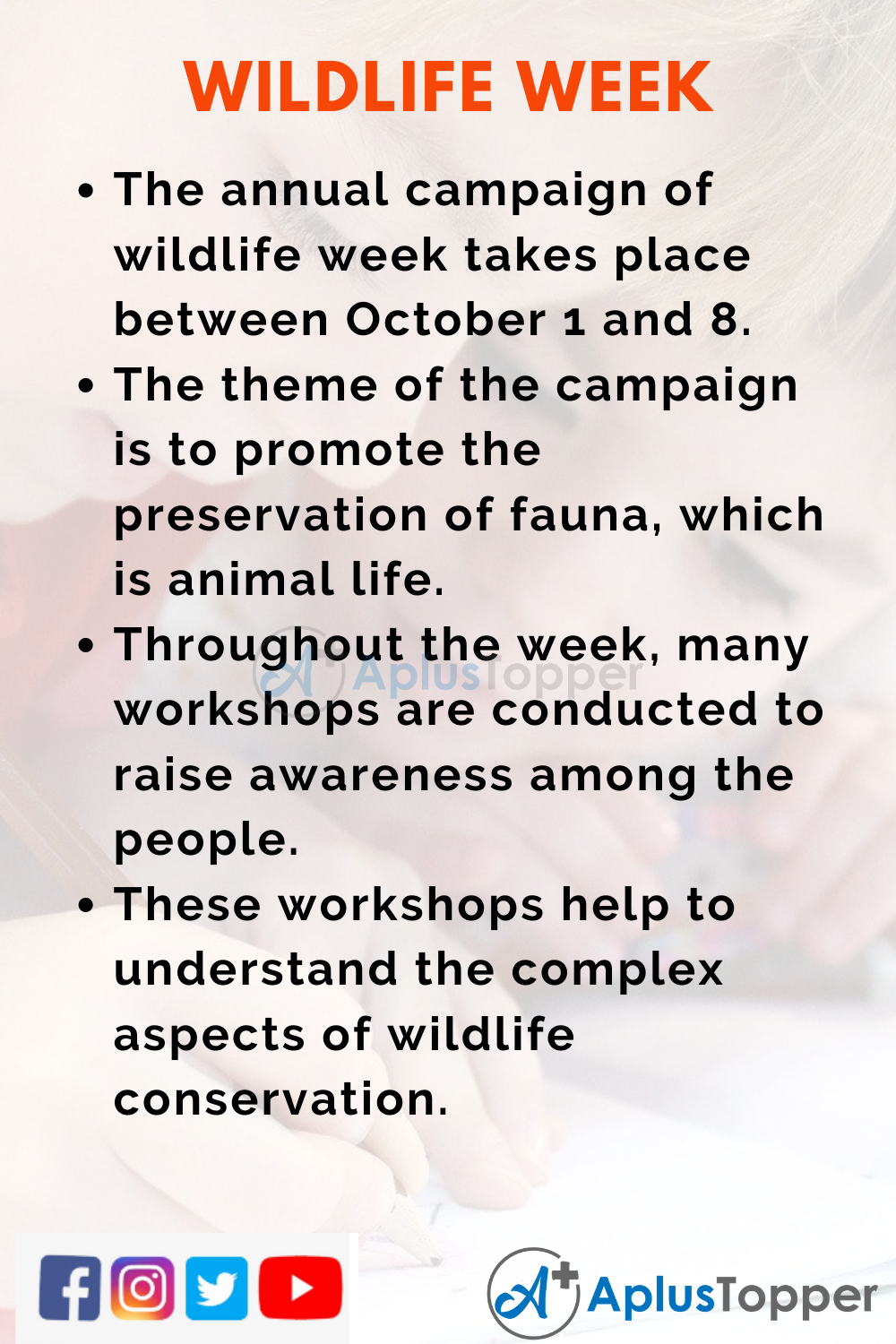 10 Lines On Wildlife Week for Kids