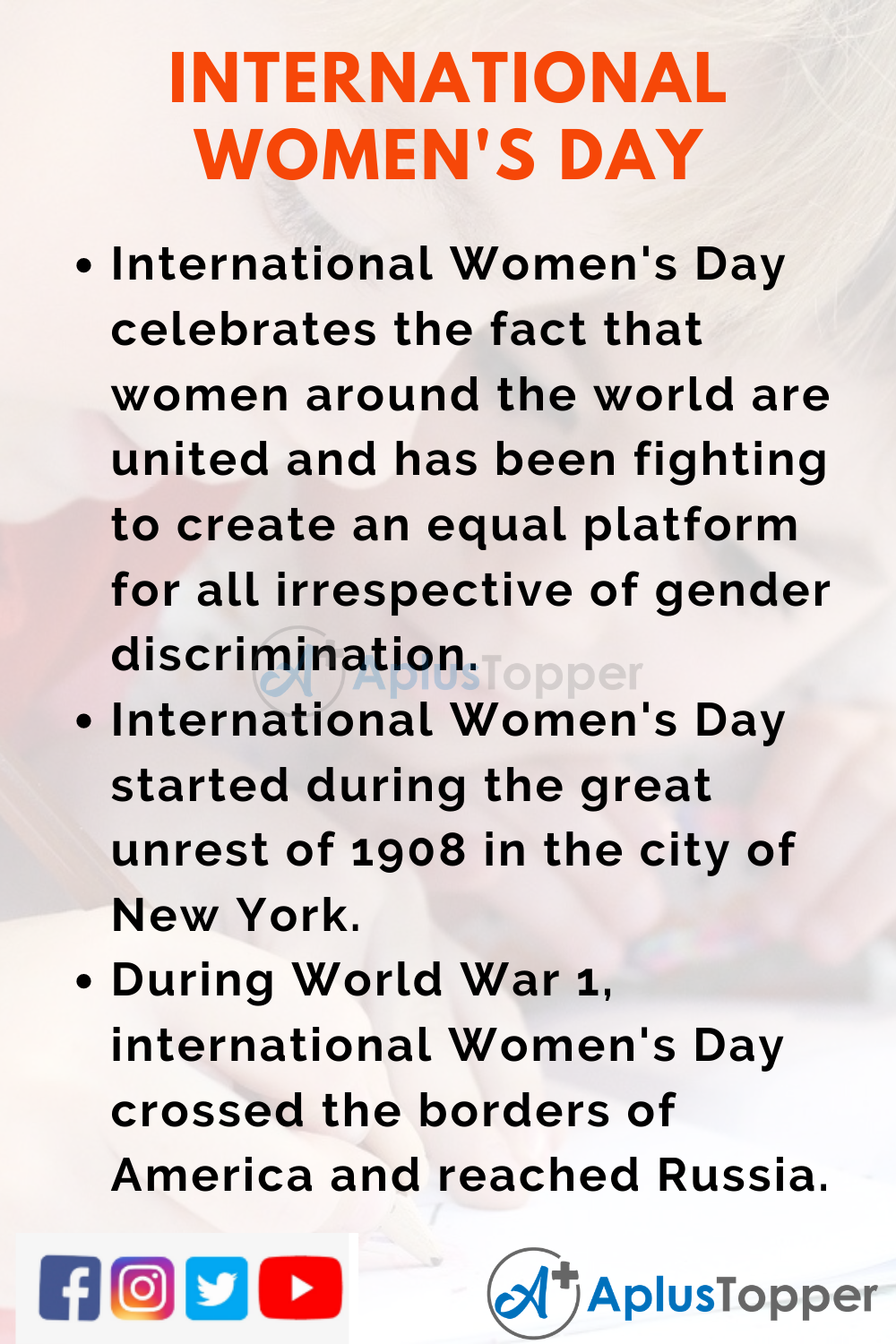 10 Lines about International Women's Day
