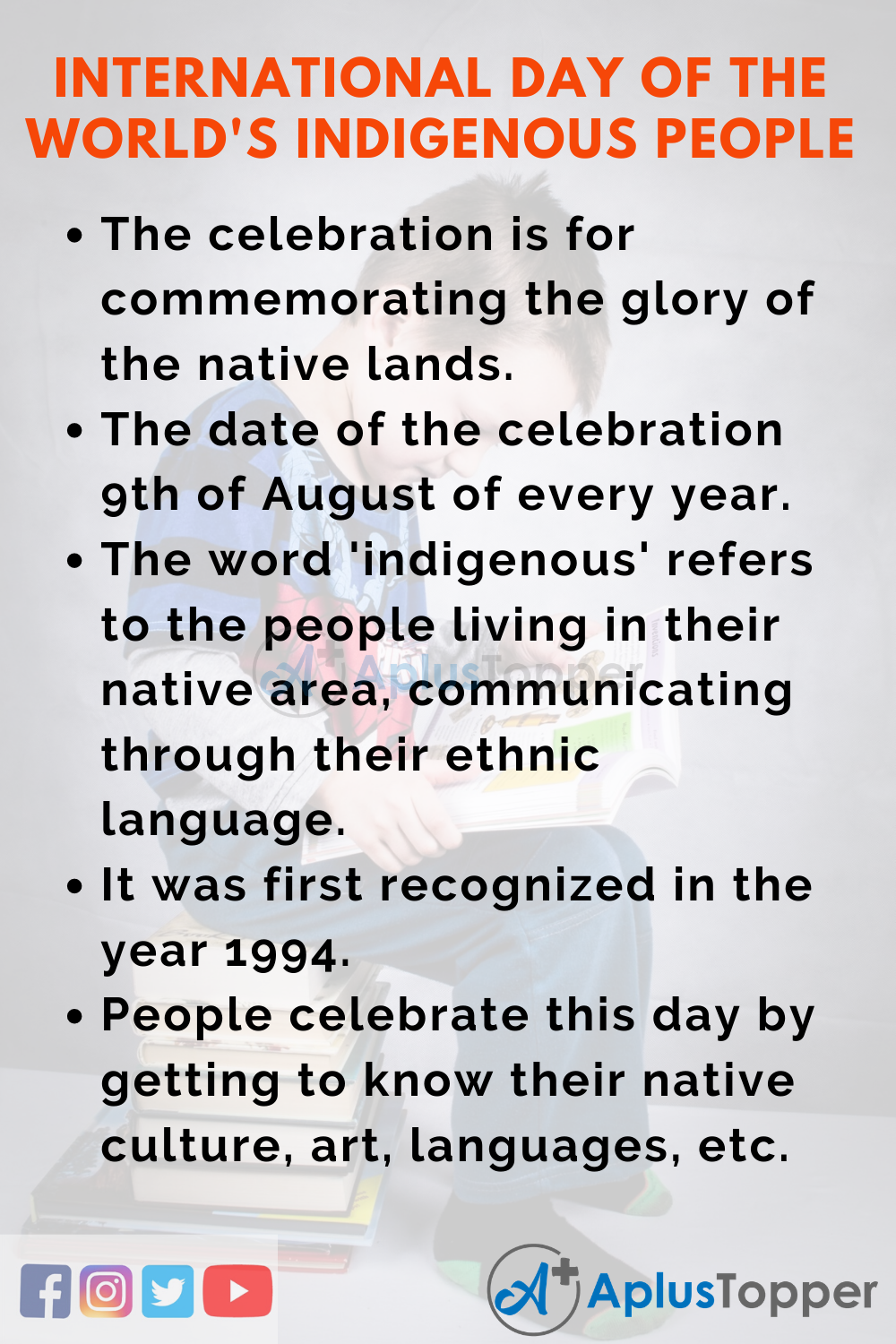 10 Lines on International Day of the World's Indigenous People for Kids